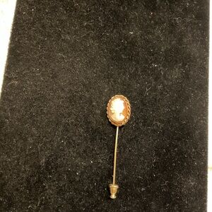 Vintage Winard 14k Gold Filled Carved Cameo Stick Pin